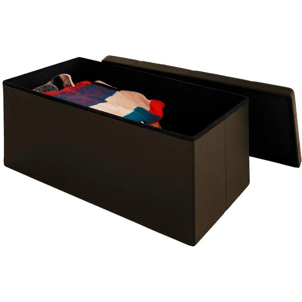 Klappbare Bank/Sitzhocker MDF 80x40x40 cm braun - 4