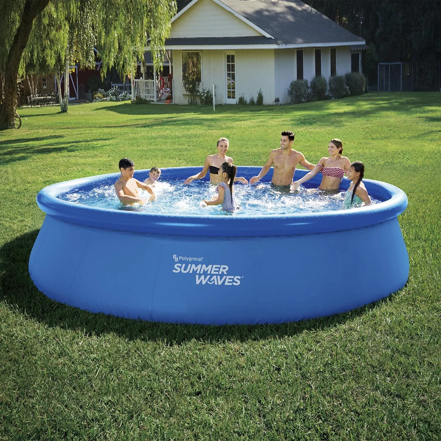 Rundpool Ø457 x 107 cm blau - 0