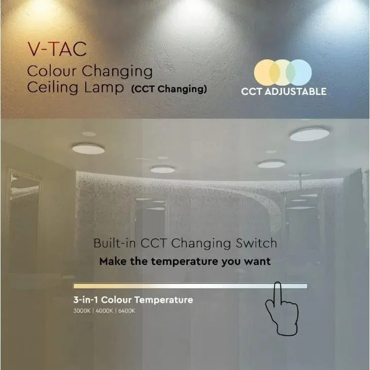 VT-8418-M LED-Deckenleuchte - 18W - 1800 Lumen - 2