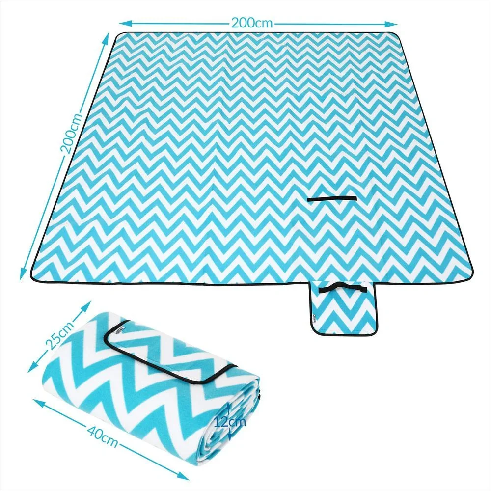Picknickdecke mit Schlaufen Wasserdicht & Thermisch isoliert 2x2m - 5