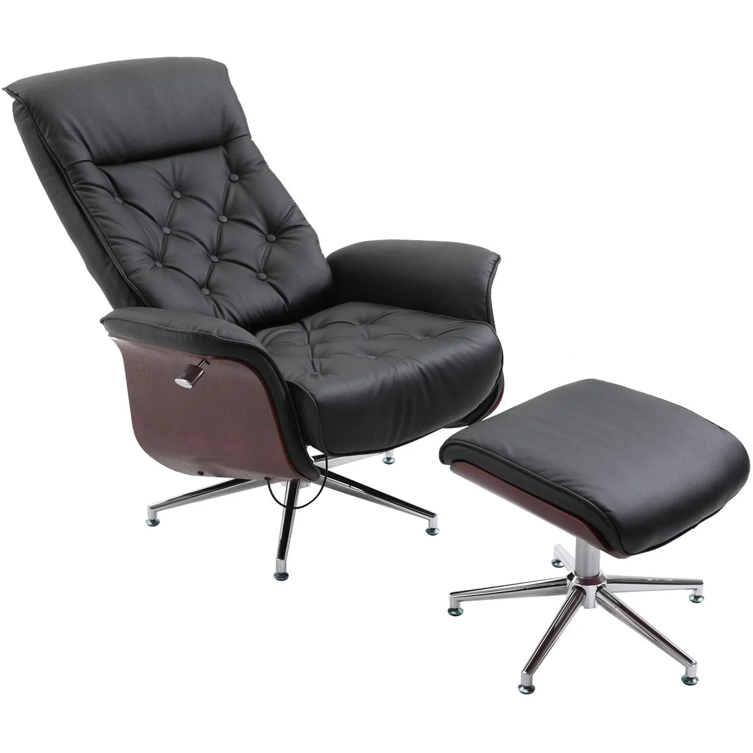 Relaxsessel mit Hocker Fernsehsessel Polstersessel 360° drehbar 135° neigbar Chesterfield - 2