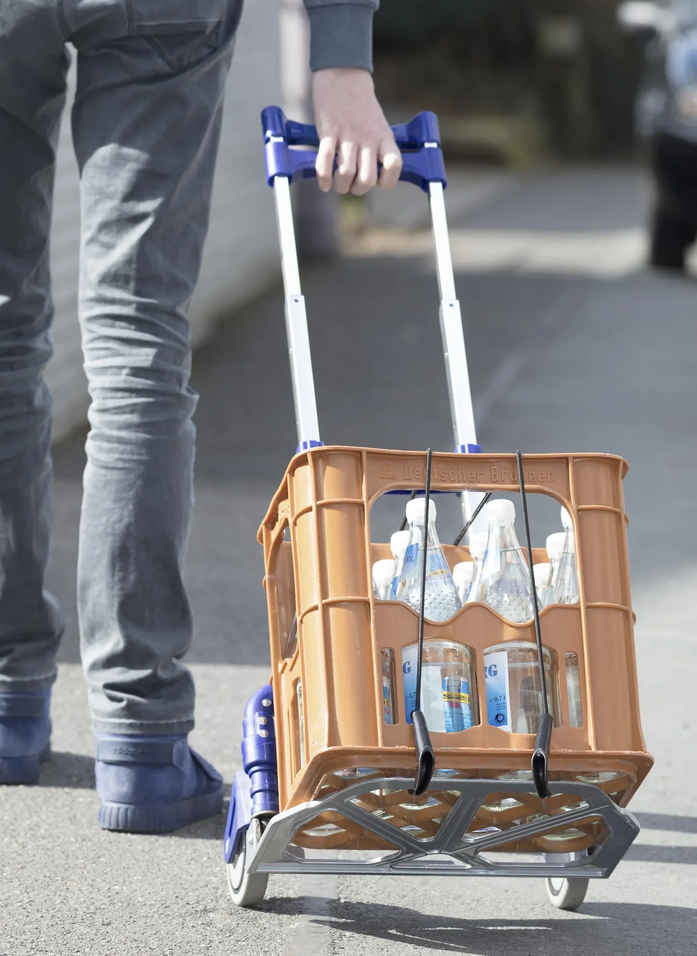 Transportkarre, klappbar mit Aluminiumschaufel, Tragekraft 70 kg - 0