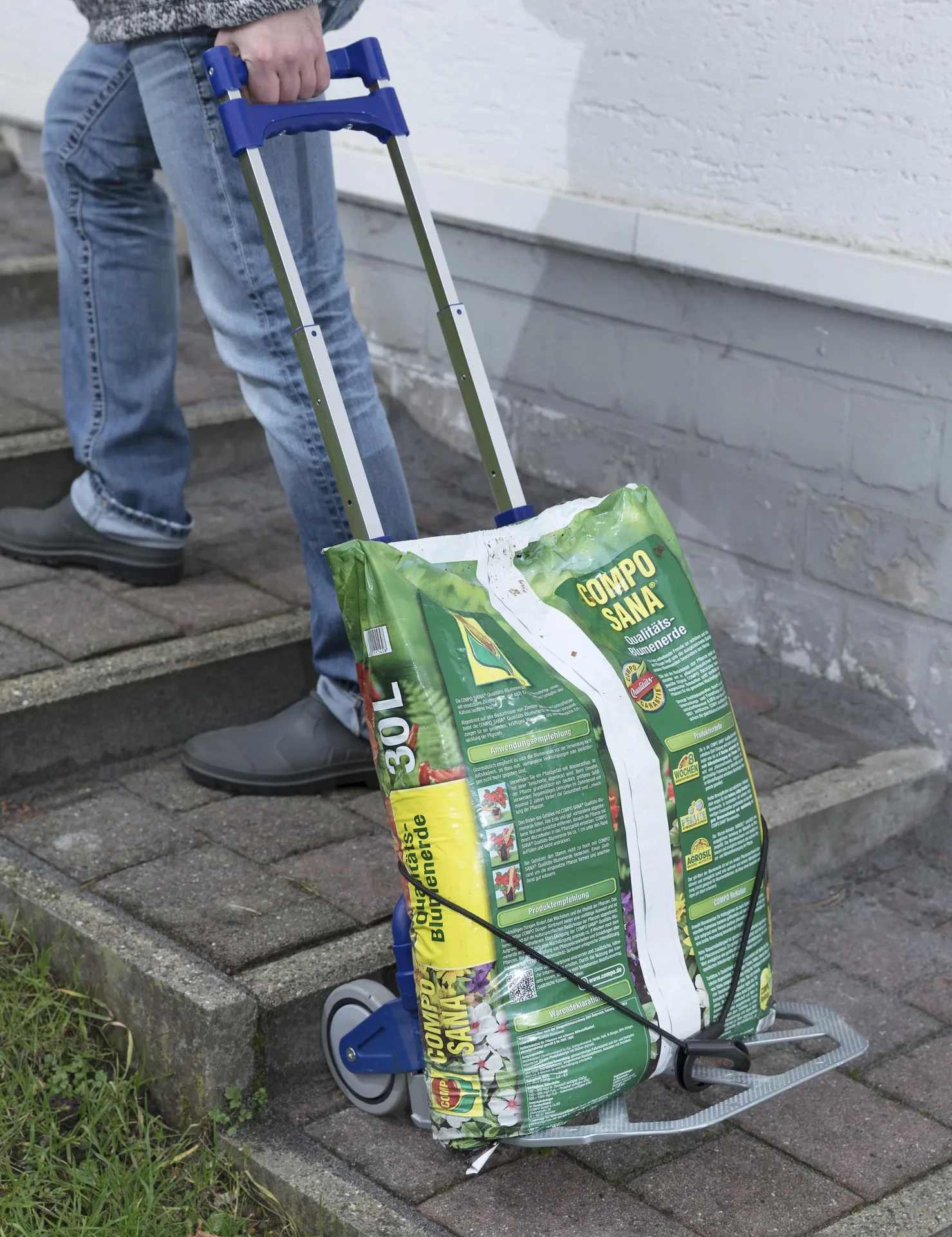 Transportkarre, klappbar mit Aluminiumschaufel, Tragekraft 70 kg - 2