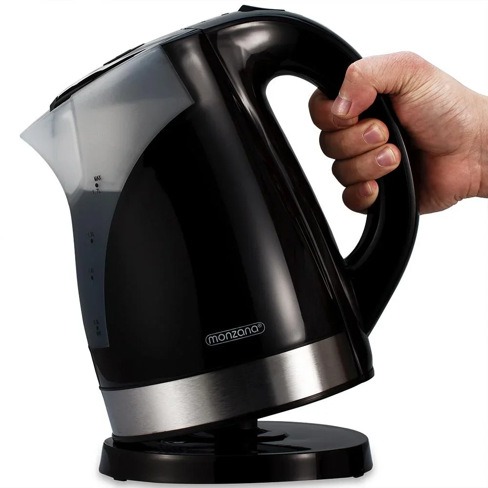 Wasserkocher Design Schwarz/Silber 1,7L - 3
