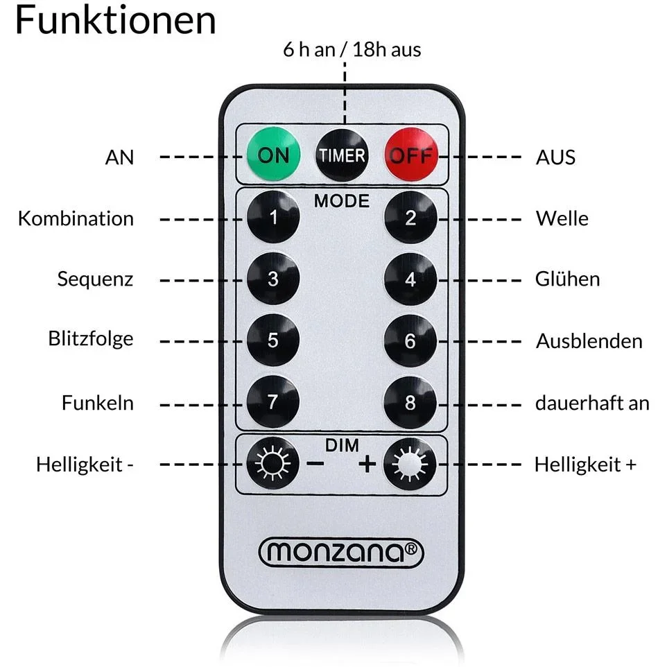 Weihnachtslichterkette - Weiß - 10m - 5