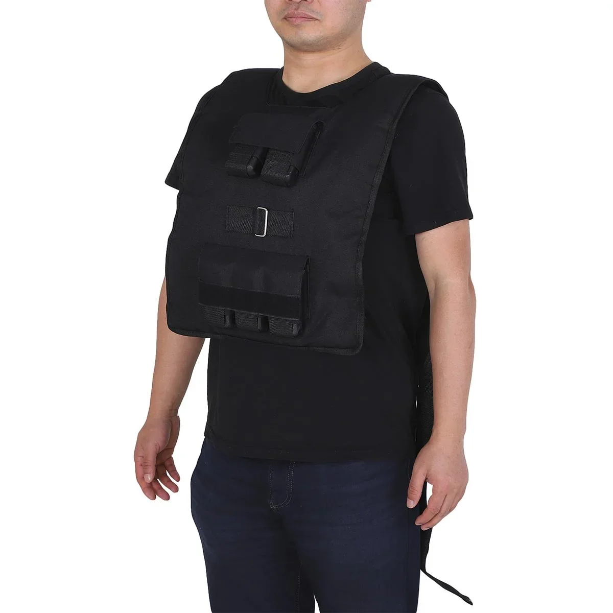 Trainingsweste mit 15 Eisengewichten schwarz - 3