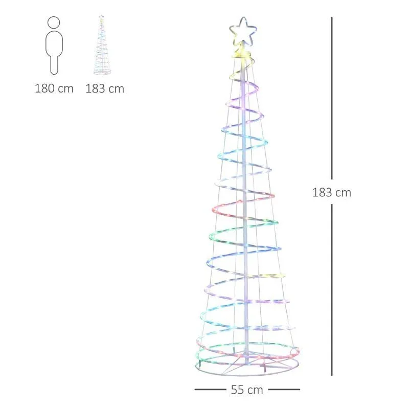 LED Spiralbaum Weihnachtsbaum mit 135 Mini-Lichtern Christbaum Lichterbaum - 2