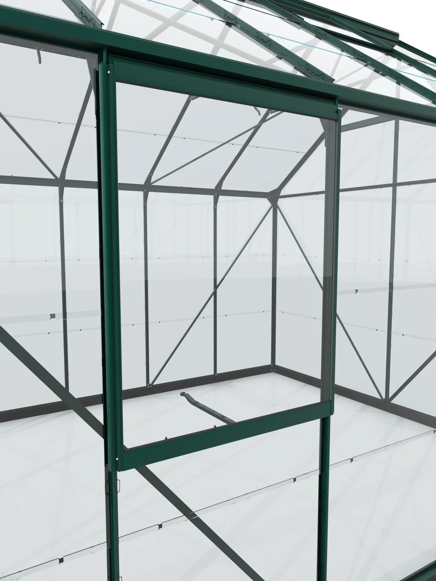 Seitenfenster V mit ESG 3 mm, Farbe smaragd - 0
