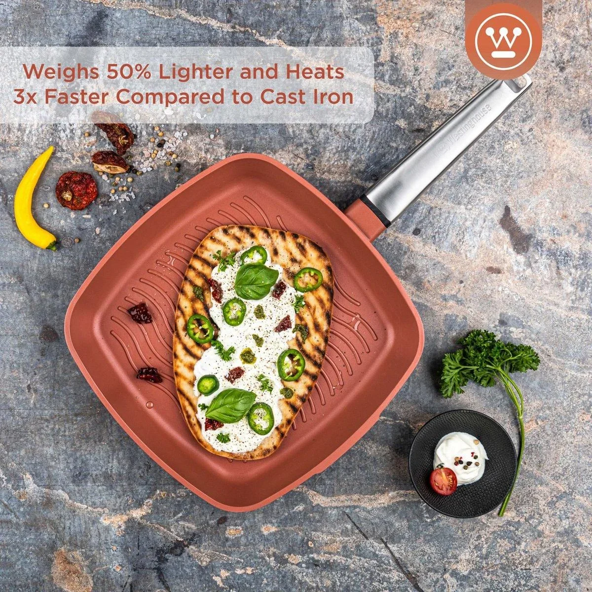 Performance Series Grillpfanne - Backofen geeignet - 28 cm - Orange - 2