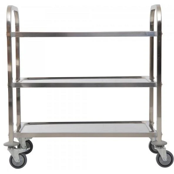 Servierwagen Küchenwagen 3 Ablage Silber - 1