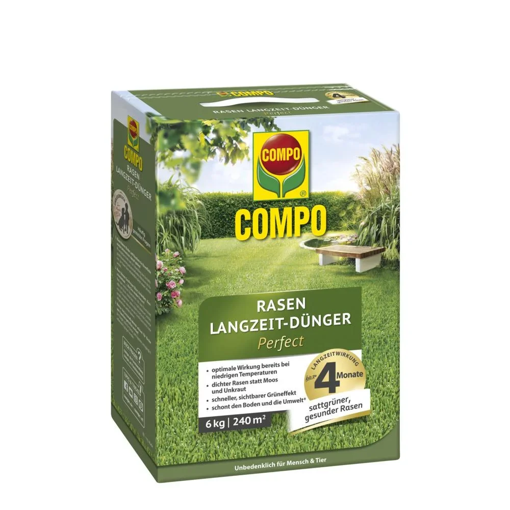 Rasen Langzeit-Dünger Perfect 6 kg für 240 m² - 0