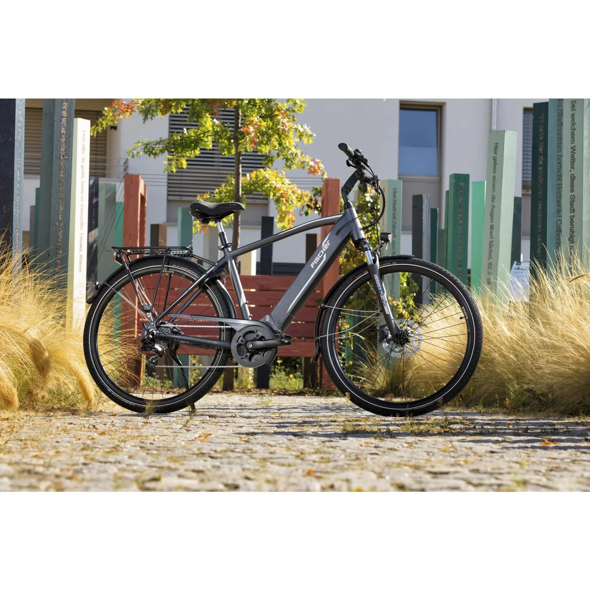 Herren E-Bike Trekking, 28 Zoll, Rahmengröße 55 cm,10-Gang Kettenschaltung, schiefergrau matt, VIATOR 5.0i - 3