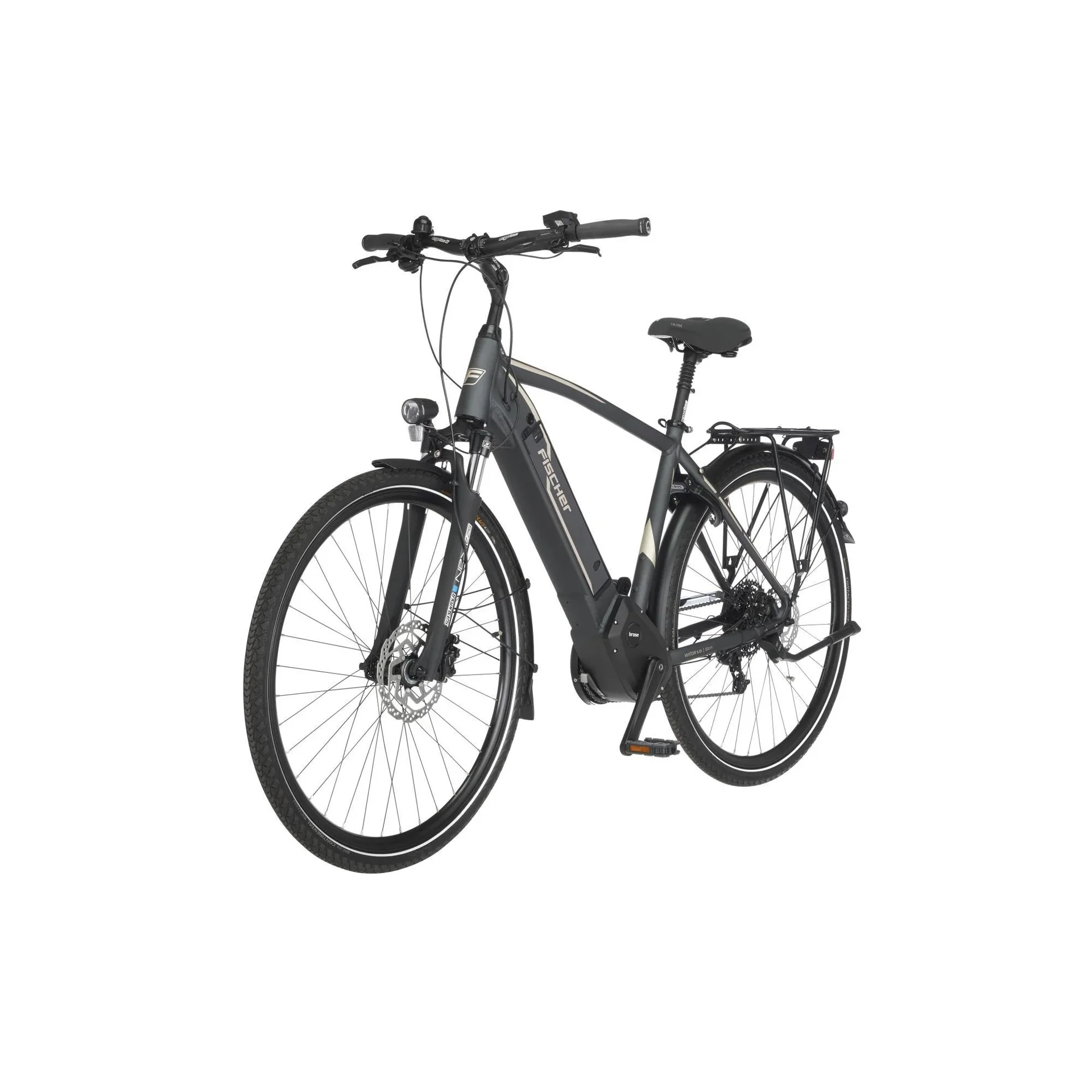 Herren E-Bike Trekking, 28 Zoll, Rahmengröße 55 cm,10-Gang Kettenschaltung, schiefergrau matt, VIATOR 5.0i - 10