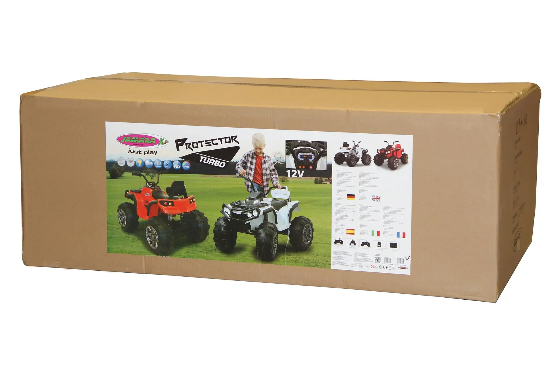 Ride-on Quad Protector für Kinder, 12 Volt, Rot - 3