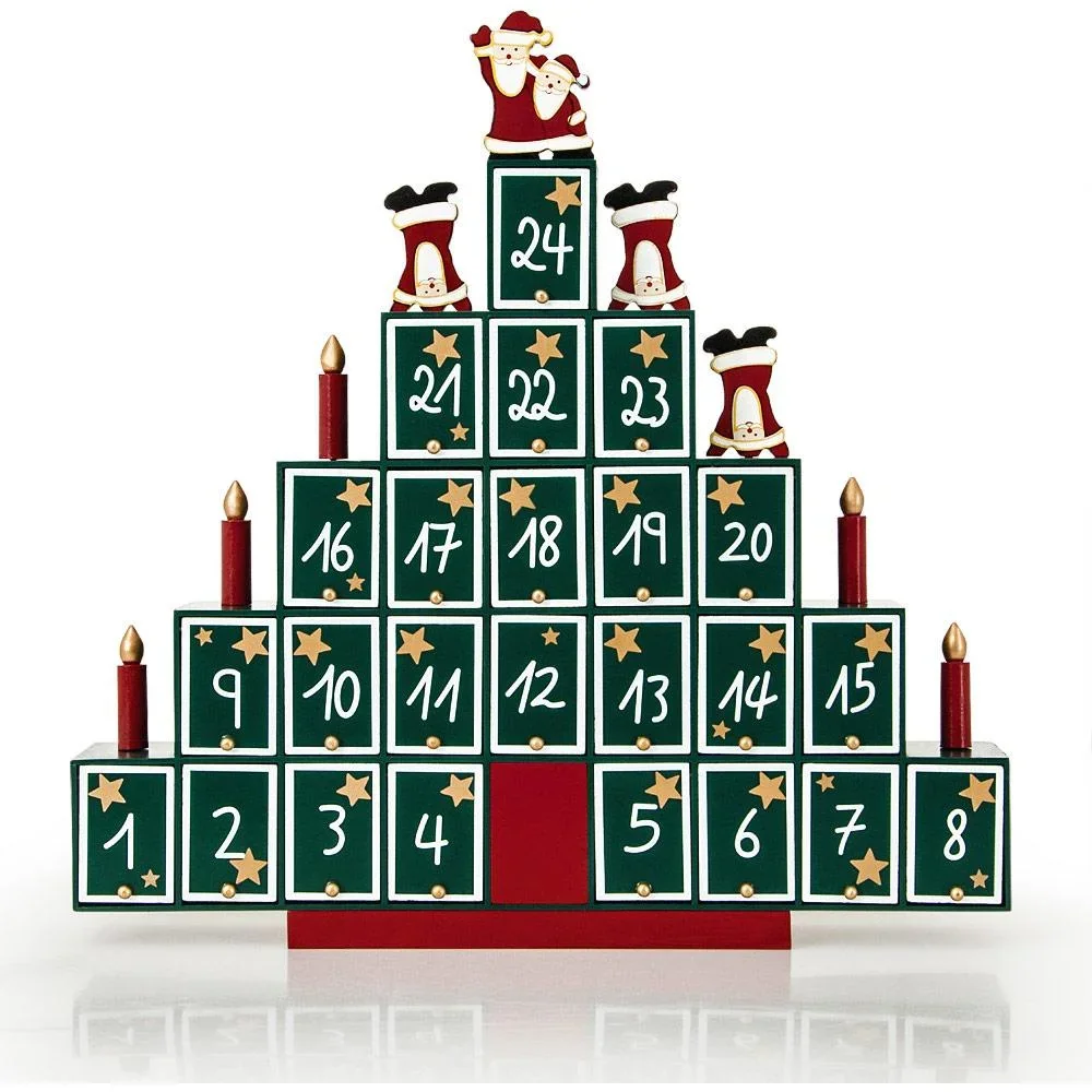 Adventskalender Weihnachtsbaum - aus Holz - 3