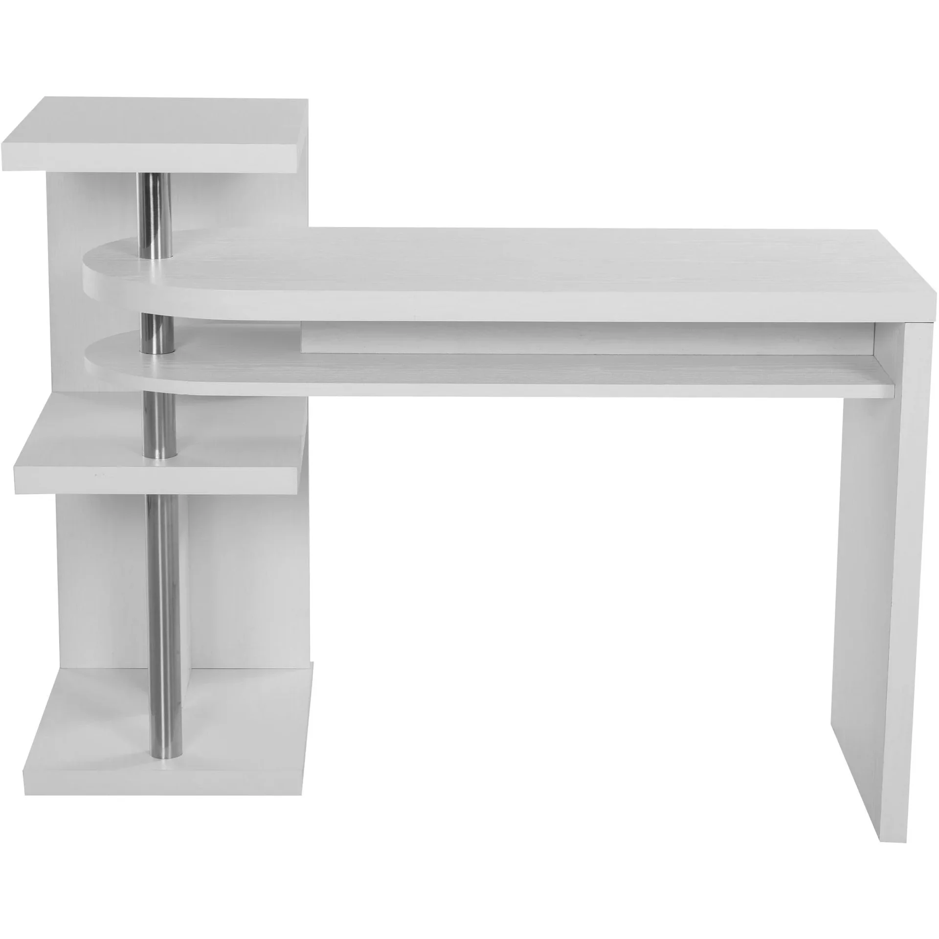 Schreibtisch L/I-Form, weiß - 0