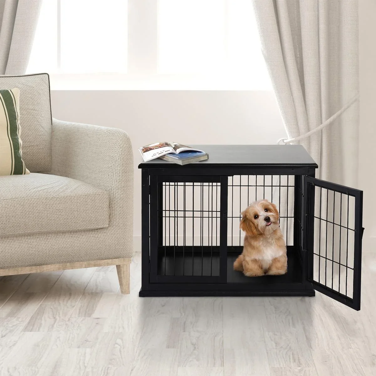 Pawhut Hundekäfig mit 2 Türen - 2