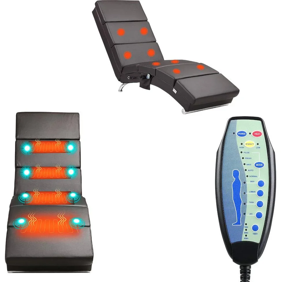 Relaxliege London Dunkelbraun mit Massage- und Heizfunktion - 6