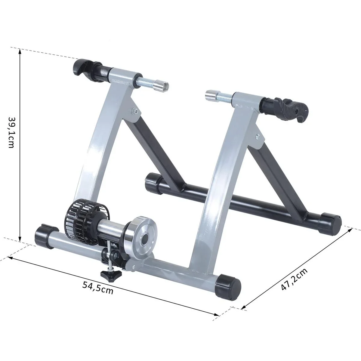 Heimtrainer mit Luftwiderstandsbremse silber/schwarz - 4