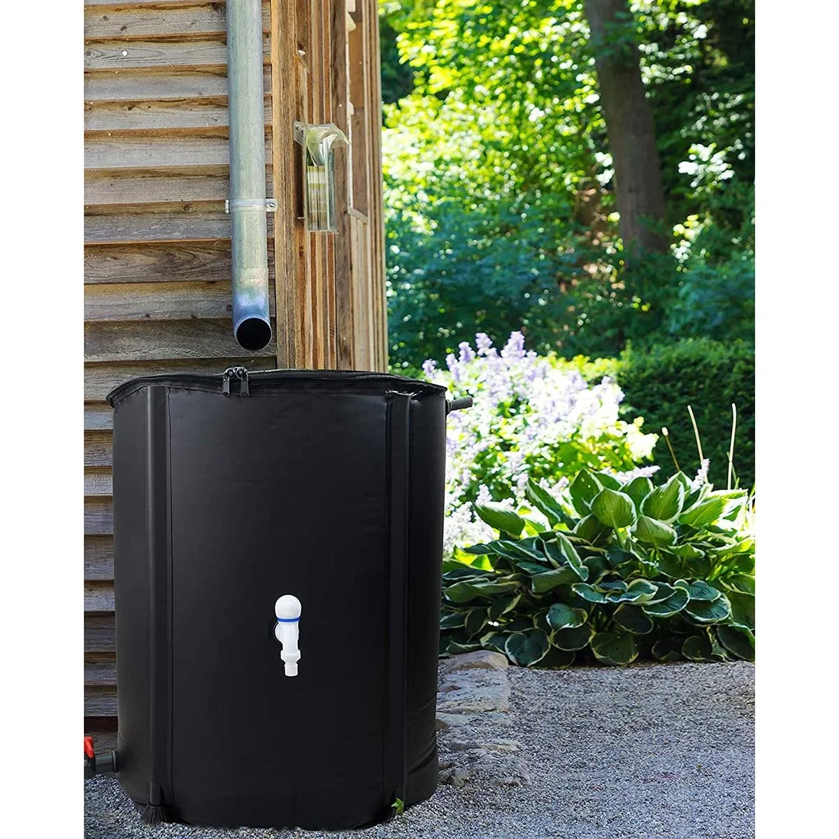 NL Zusammenklappbare Regentonne - 500L - PVC - 80 x 80 x 98 cm - 6
