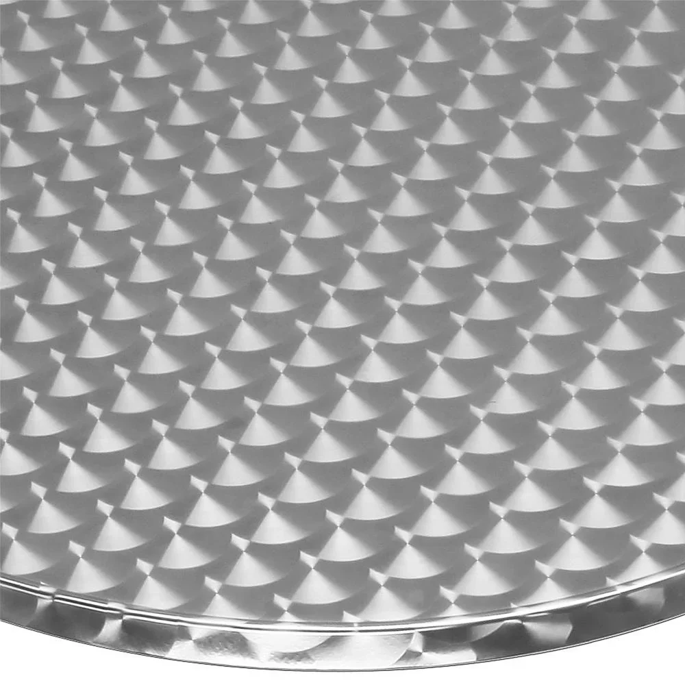 Barttisch aus Edelstahl, höhenverstellbar und faltbar, Ø 60 cm - 2
