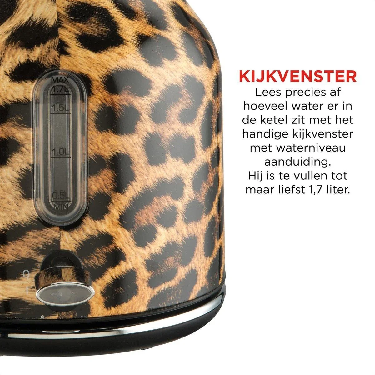 Panther Wasserkocher - Panther Druck - 1.7L - Leopard - Retro - 1