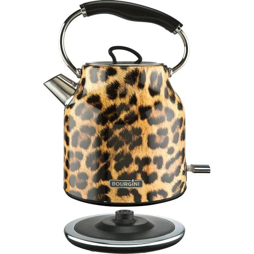 Panther Wasserkocher - Panther Druck - 1.7L - Leopard - Retro - 4