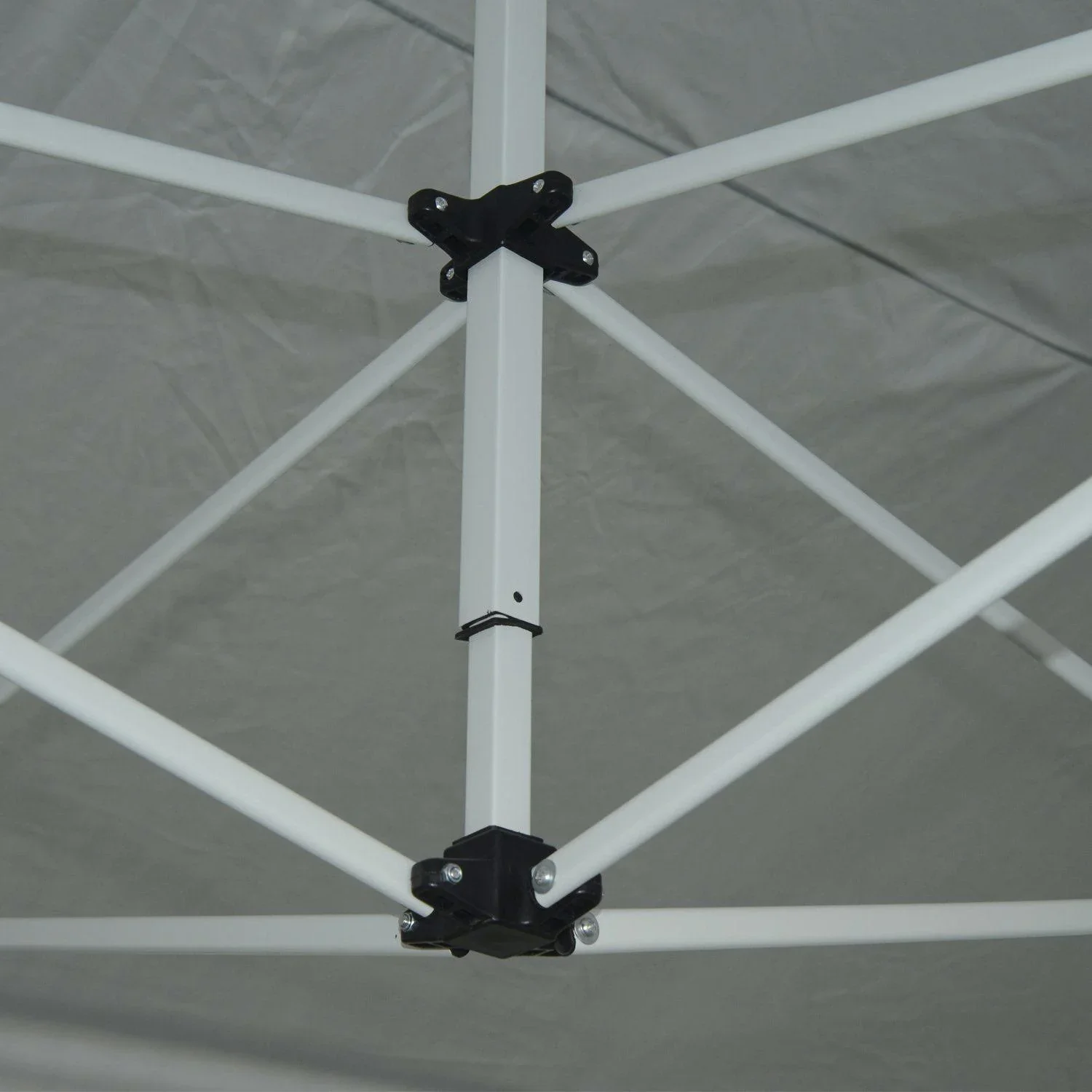 Faltpavillon 3x4.5m weiß Metall - 1