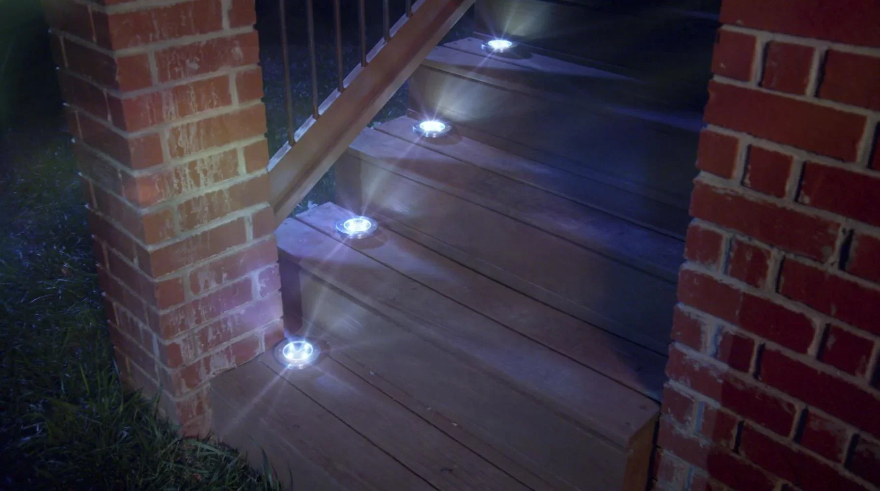 LED Solarleuchte Disk Lights - 4 Stück - 7