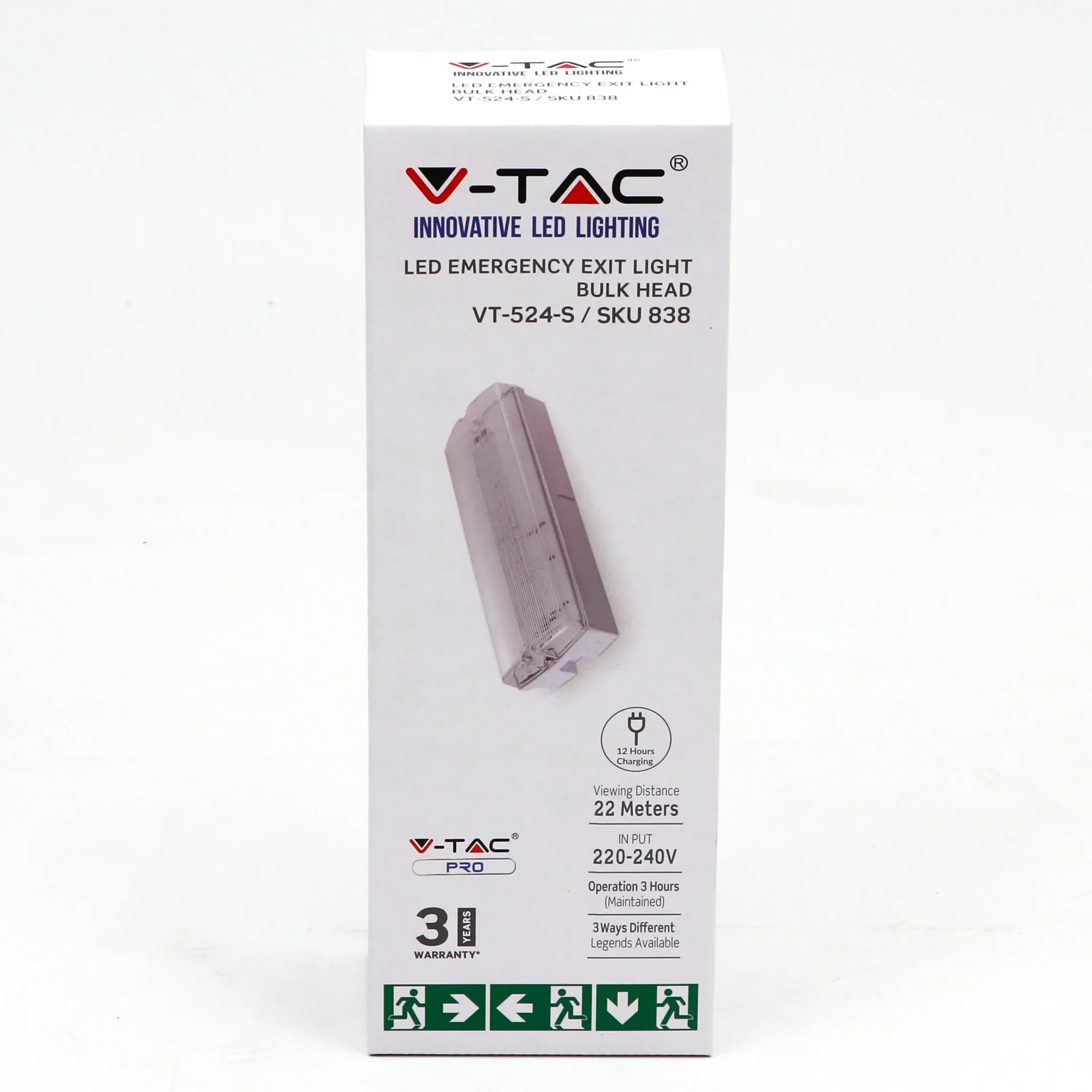 VT-524-S Notfallbeleuchtung - LED - Anbau - 4W - IP65 - 1