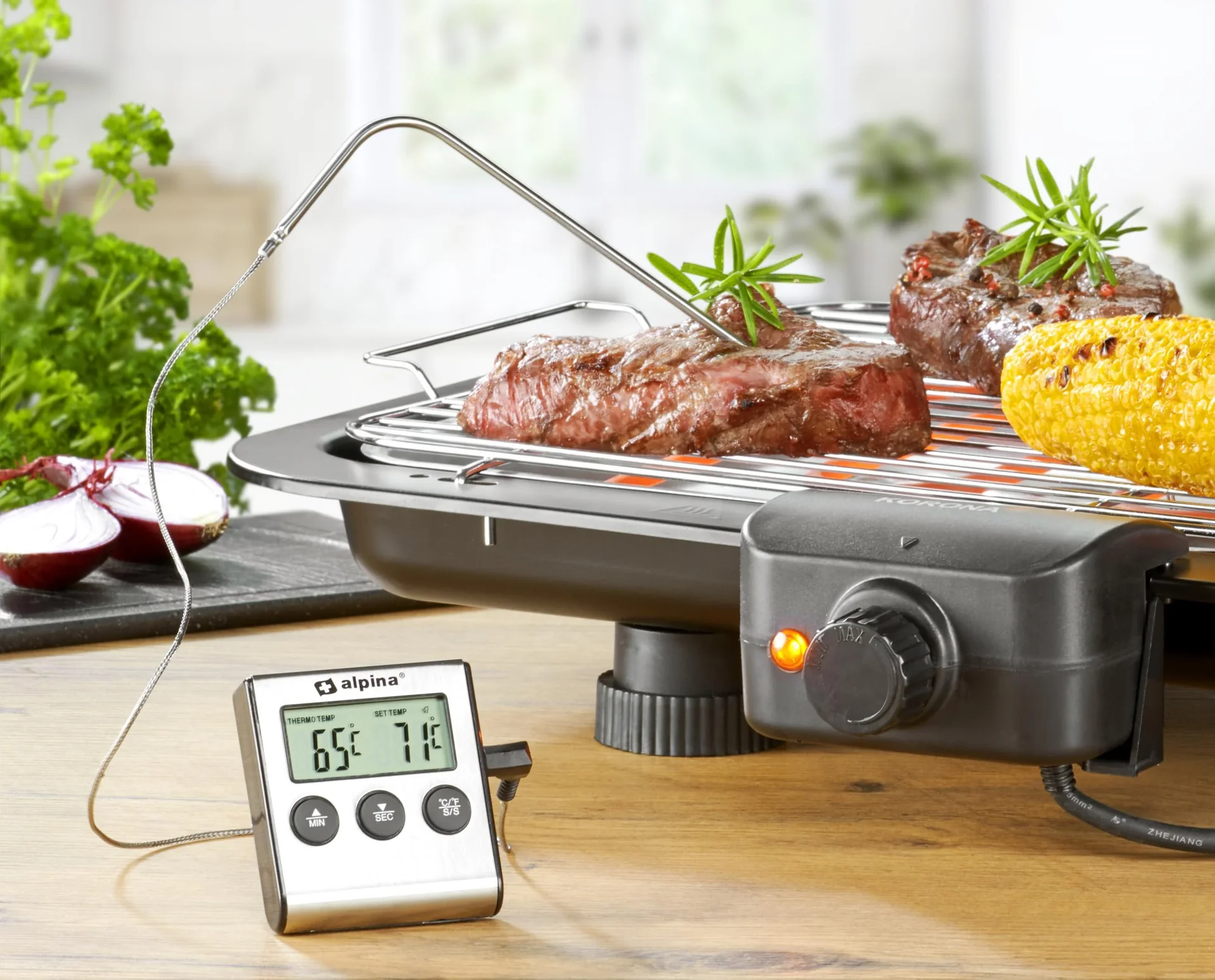 Digital Grill/Bratenthermometer Edelstahl - 1