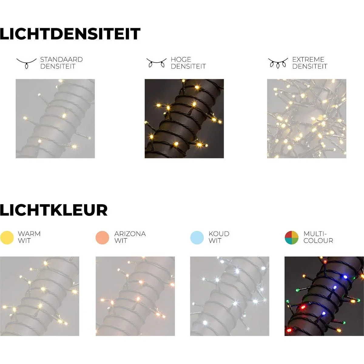 Vellight Weihnachtsbeleuchtung - 20m - 300 LEDs - Mehrfarbig - Innen & Außen - 2