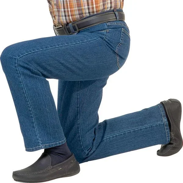 5 Pocket Stretch Jeans, Farbe blau, Gr. 60 - 1