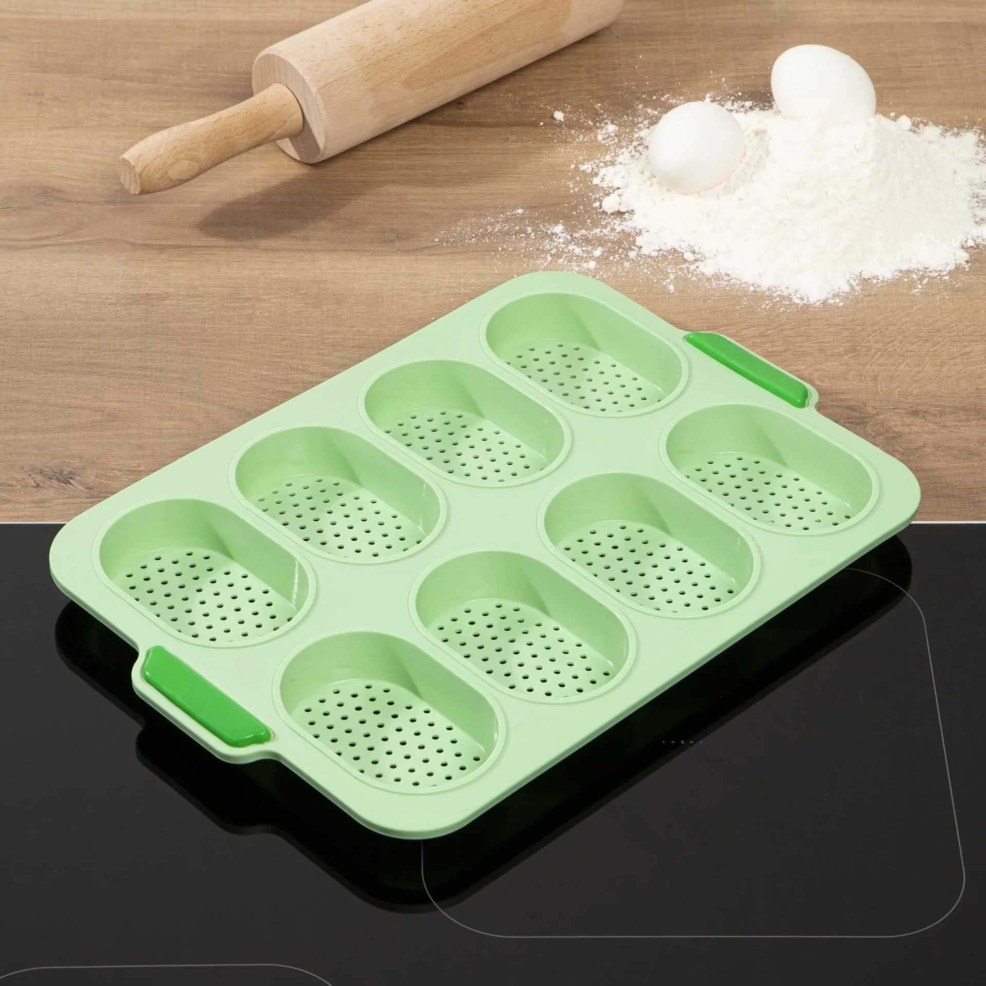 Brötchenbackform aus Silikon - 0