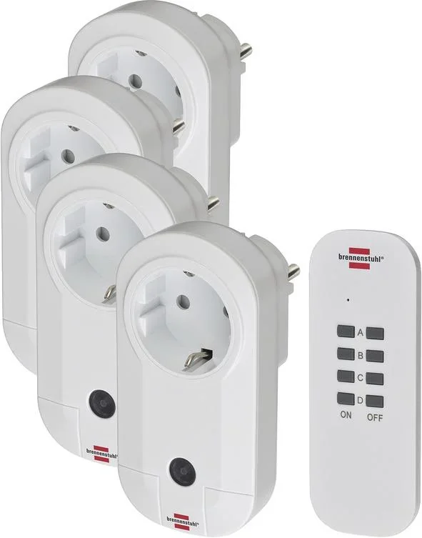 Funkschaltset 1000W RC CE1 4001 4x IP20 Empfänger, 1x Handsender - 3