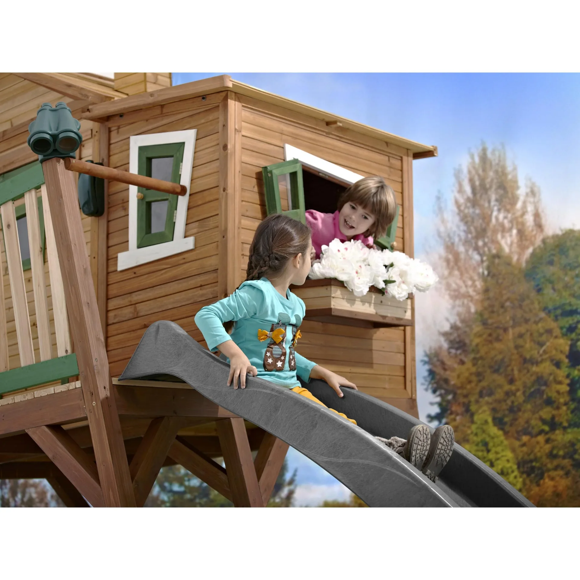 Sky230 Rutsche mit Wasseranschluss Grau - 228 cm - 1