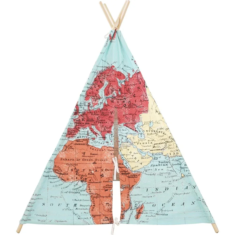 Weltkarte Tipi Zelt Multi farben - 2
