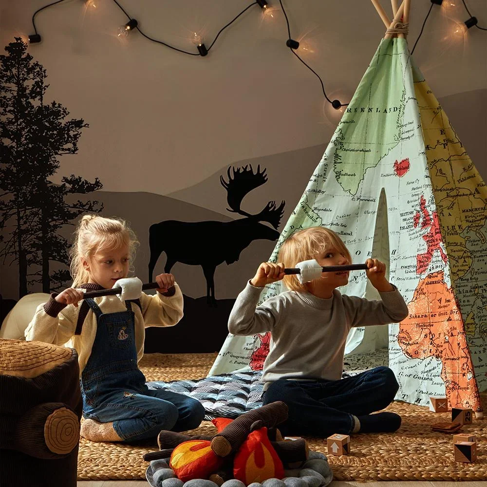 Weltkarte Tipi Zelt Multi farben - 5