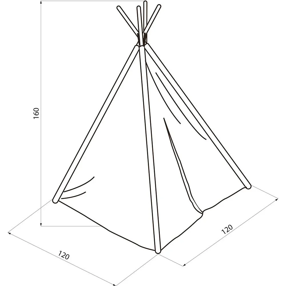 Weltkarte Tipi Zelt Multi farben - 7