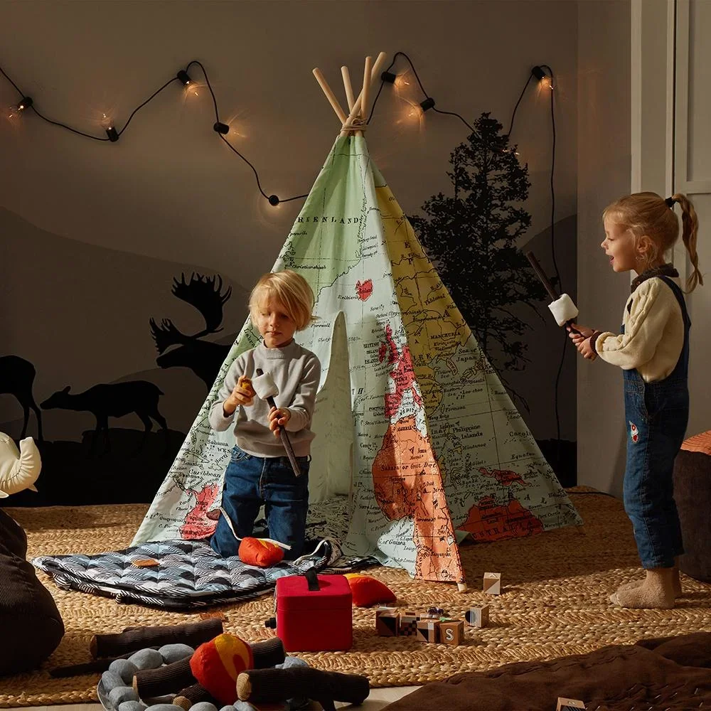 Weltkarte Tipi Zelt Multi farben - 8