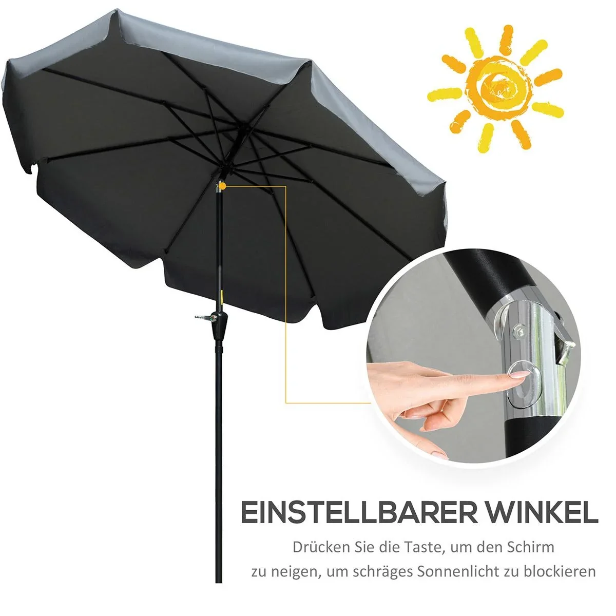 Pflanztisch Gärtnertisch mit 8 Haken Schublade Ablage Blumentisch aus Holz für Garten Terrasse Natur 151 x 45,5 x 143 cm - 3