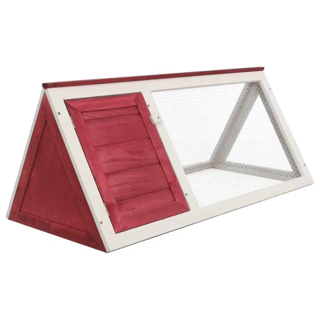 Kaninchenstall Holz rot - 1