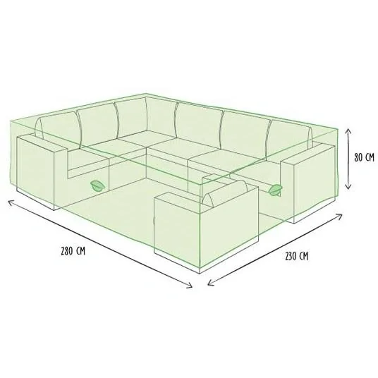 Schutzhülle für Loungeset XL - 280 x 230 x 80 cm - 3