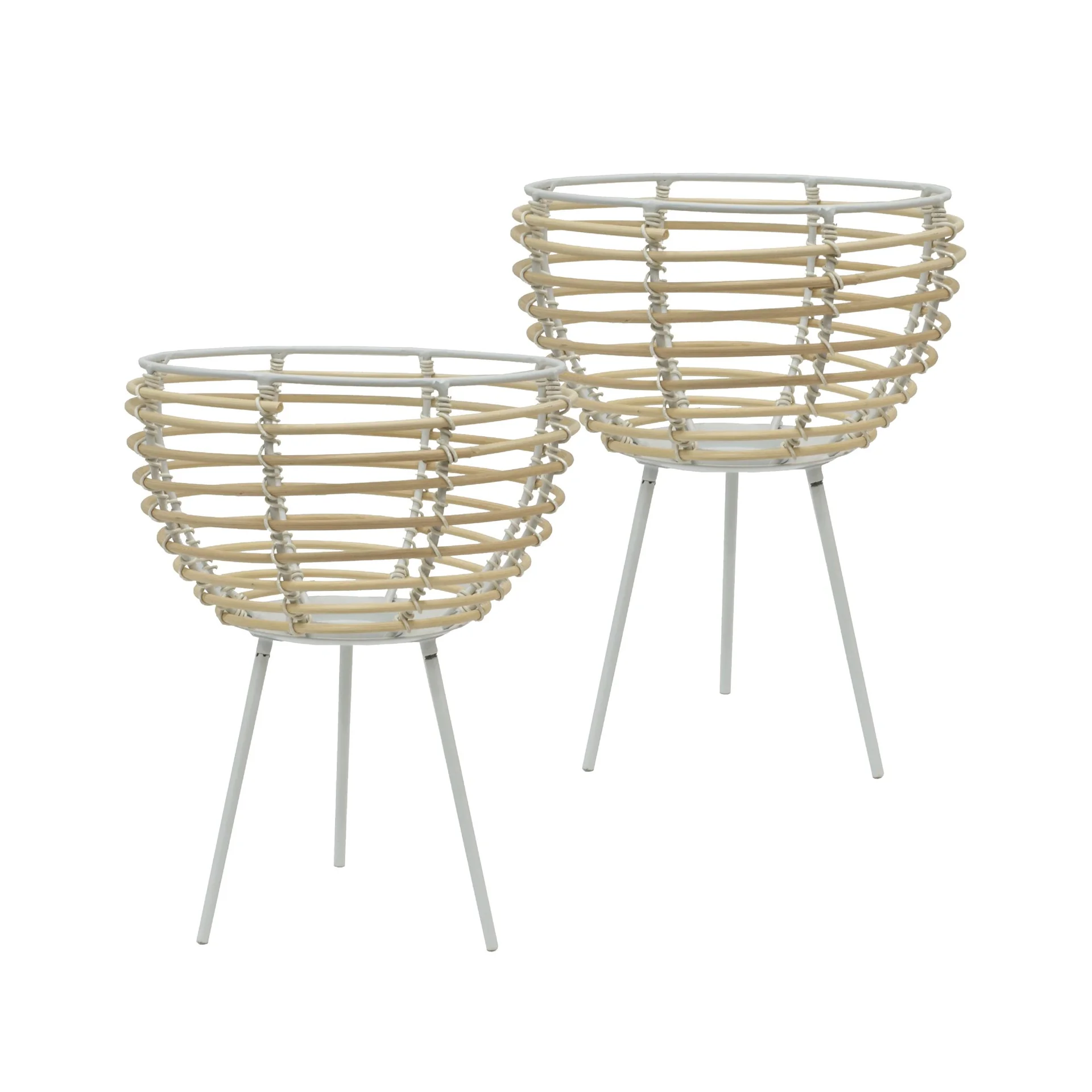 Kerzenhalter Rattan 2er Set - 1