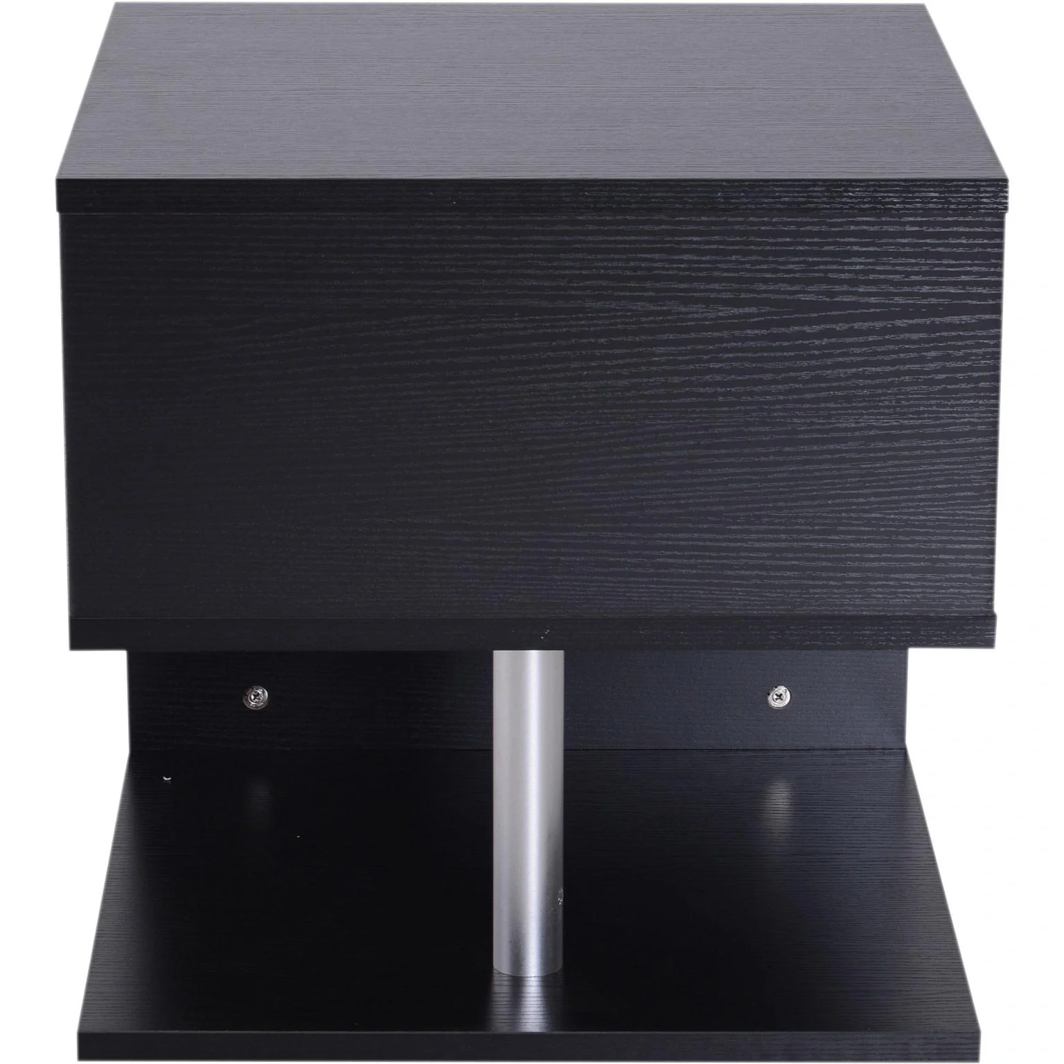 Beistelltisch Couchtisch Sofatisch 3 x Fach Spanplatte + Alulegierung Schwarz 48 x 48 x 48 cm - 8