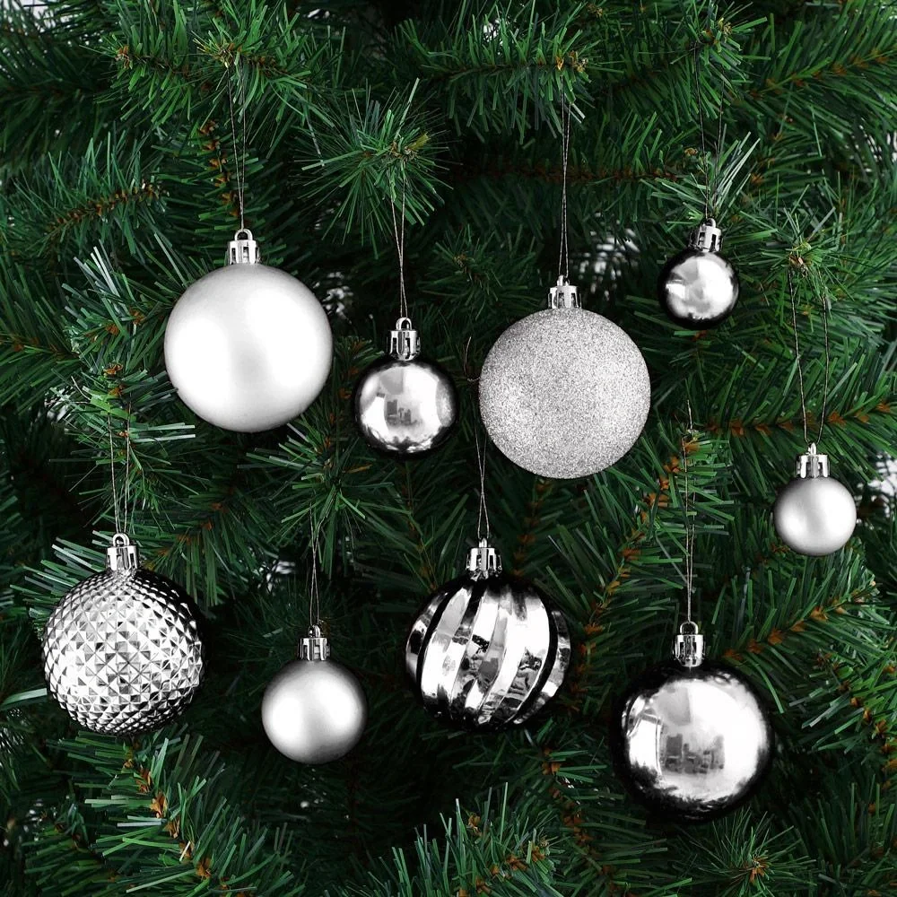 Weihnachtskugeln 103 Stück - Silber - 2