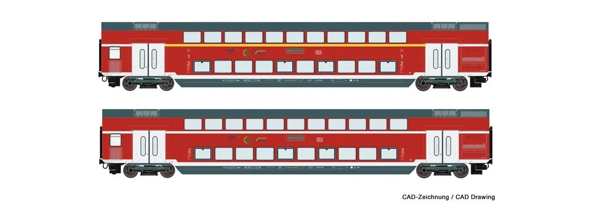 2-tlg. Set: Doppelstockwagen, DB AG (DC) - 1