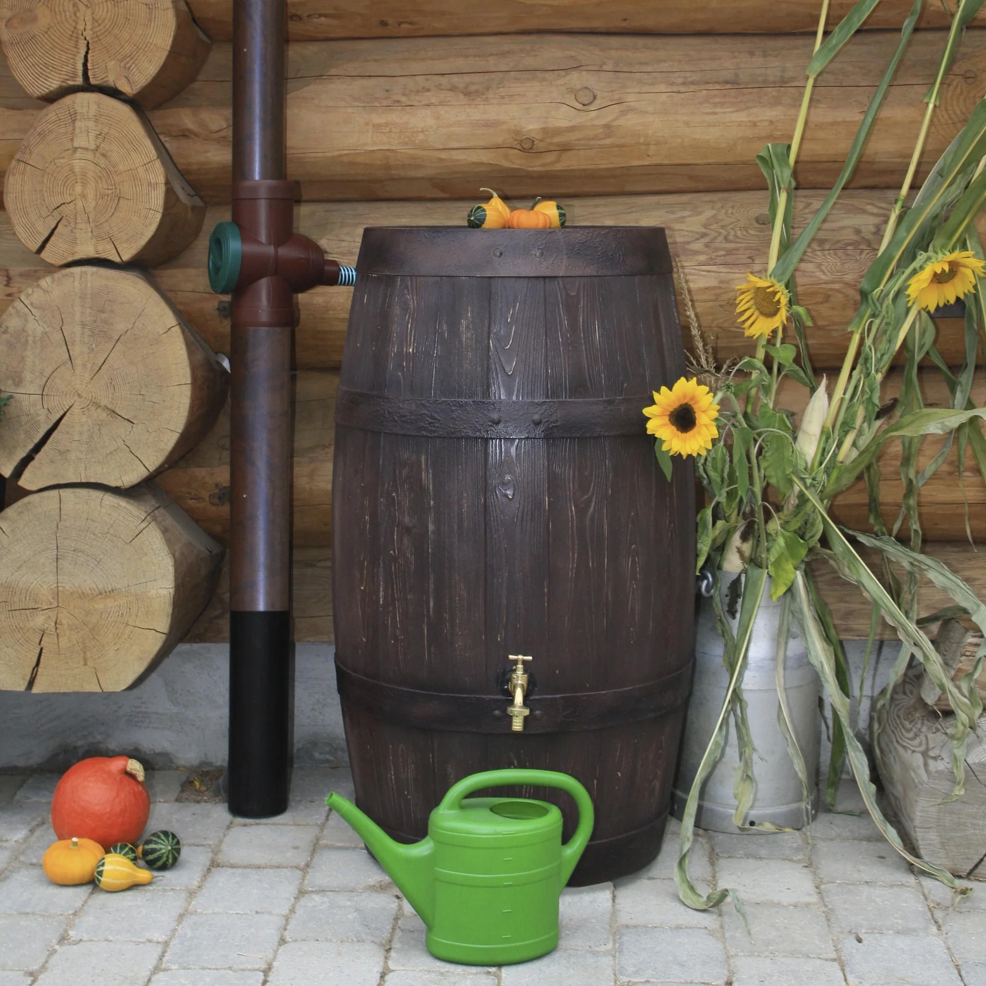 Regentonne "Barrique", 250 l, Farbe dunkelbraun - 6