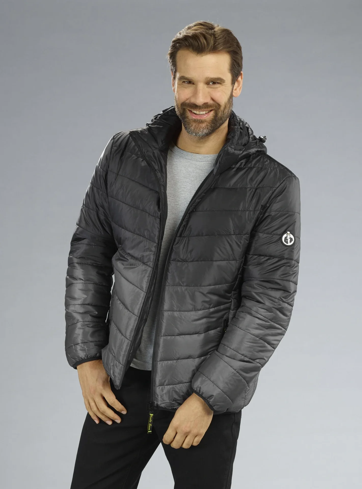 Steppjacke, Farbe schwarz/grau, Gr.M - 8