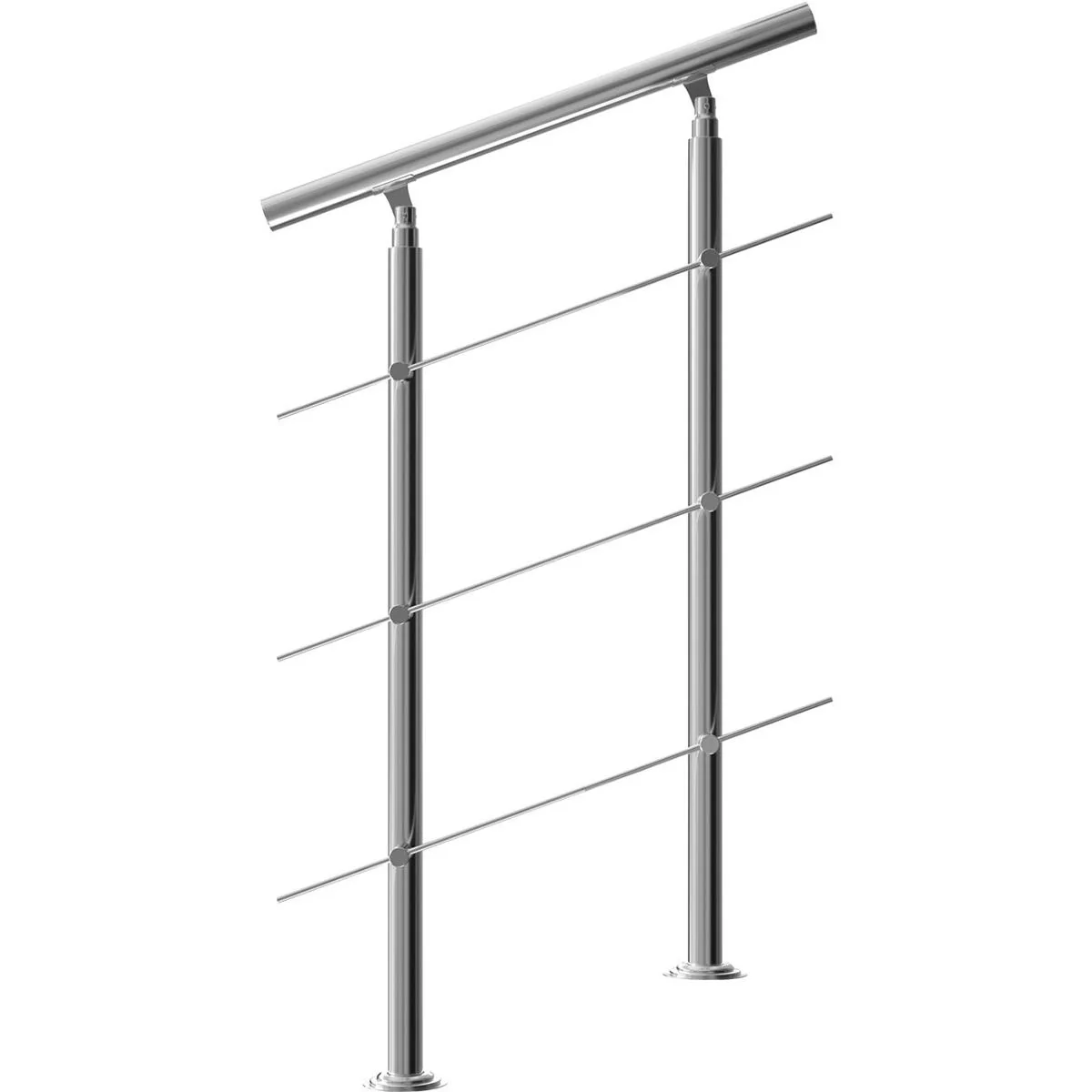 Handlauf Edelstahl 80cm 3 Streben - 1